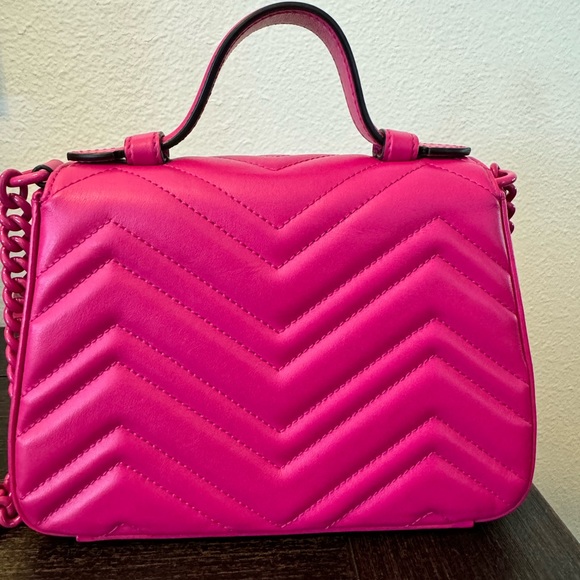 Gucci hot pink leather, GG Mormont with handle mini. - Picture 10 of 10